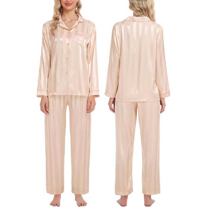 Striped Satin Pajama Set