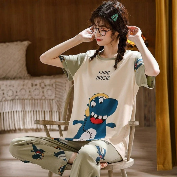 Cartoon Printed Sleepwear Pajama