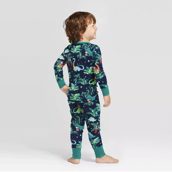 Family Matching Pajamas With Dinosaur Print