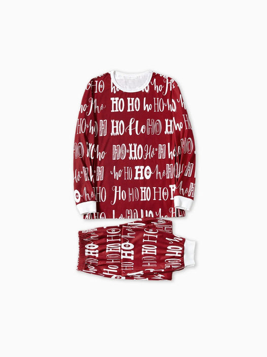 Christmas Family Matching Letter Print Pajama Sets