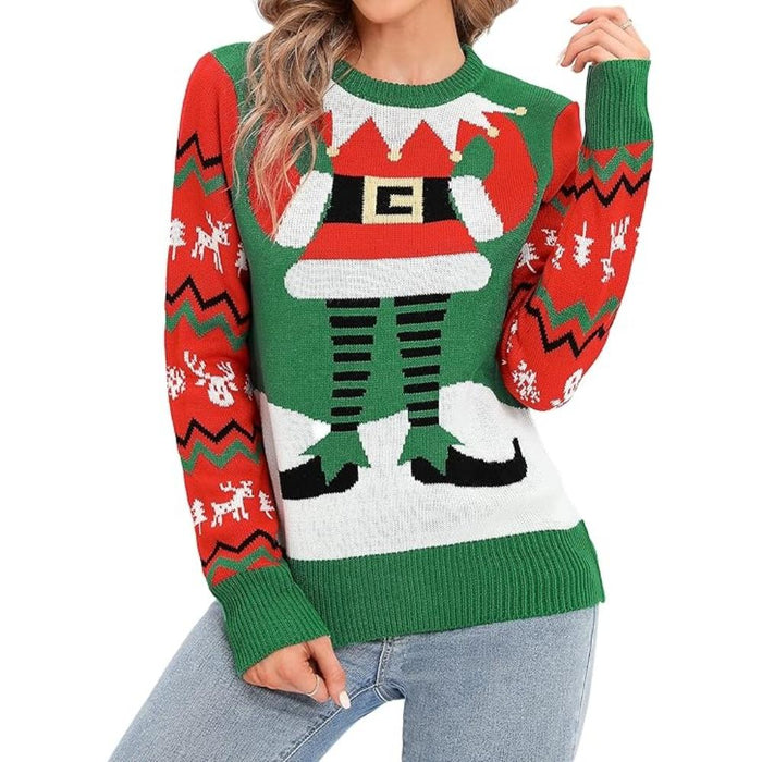 Holiday Party Themed Knitted Sweater