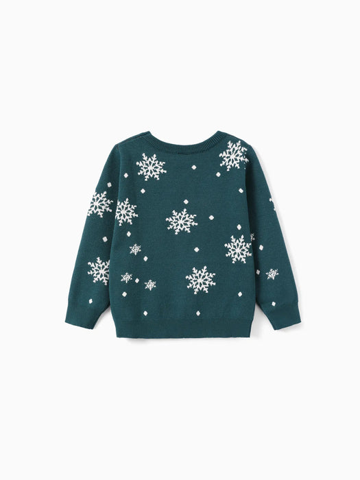 Snowflake Details Matching Christmas Sweater Set