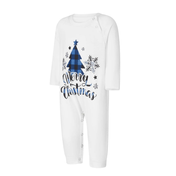 Family Matching Tree And Plaid Design Pajama Set