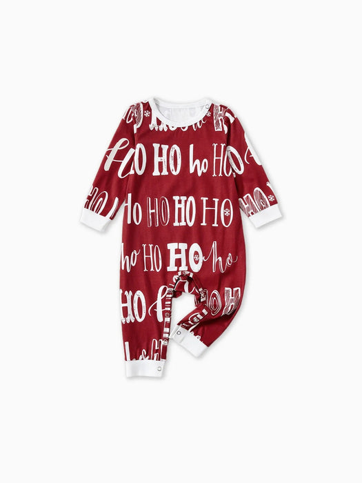 Christmas Family Matching Letter Print Pajama Sets