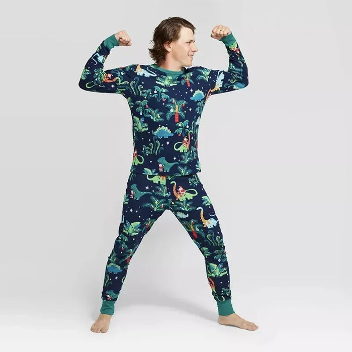 Family Matching Pajamas With Dinosaur Print