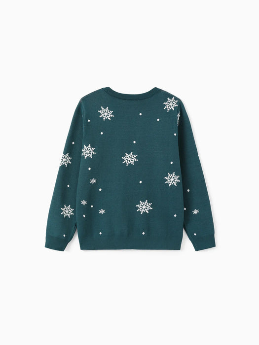 Snowflake Details Matching Christmas Sweater Set