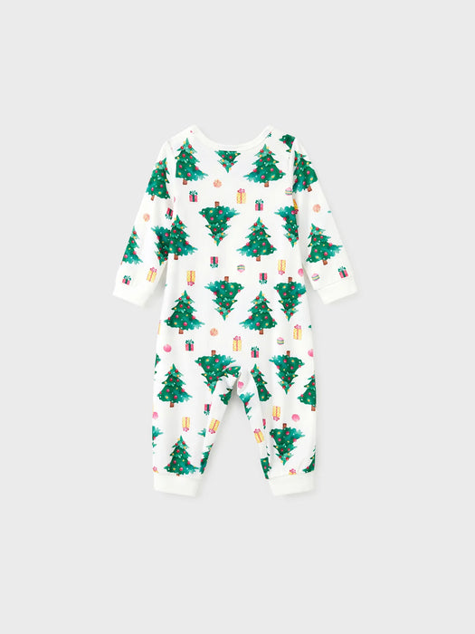 Christmas Tree Print Family Pajamas Set