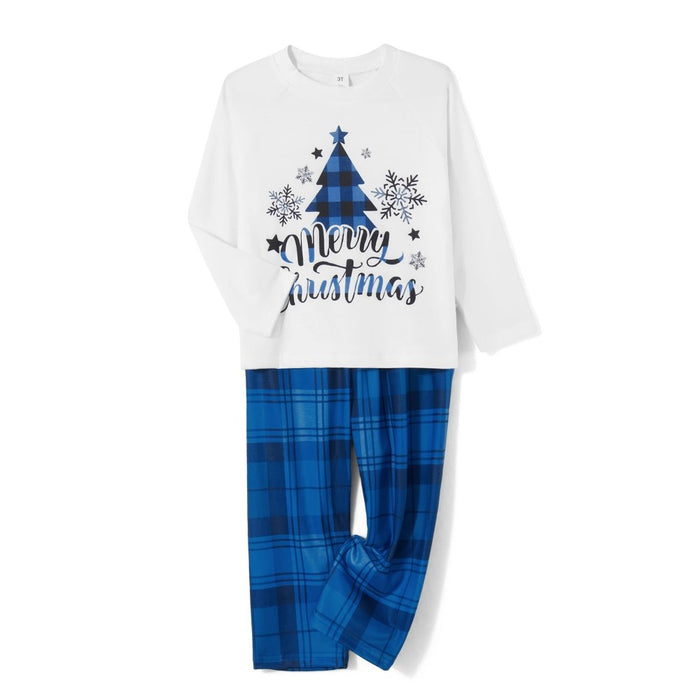 Family Matching Tree And Plaid Design Pajama Set