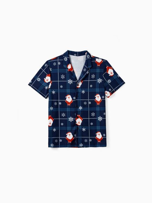 Christmas Family Pajama Set With Santa Print