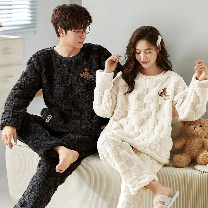 Matching Fleece Comfy Couple Pajama Set