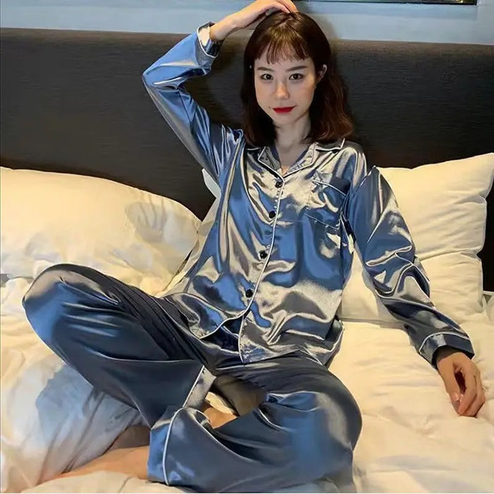 Long Sleeve Button Down Sleepwear Pajama Set