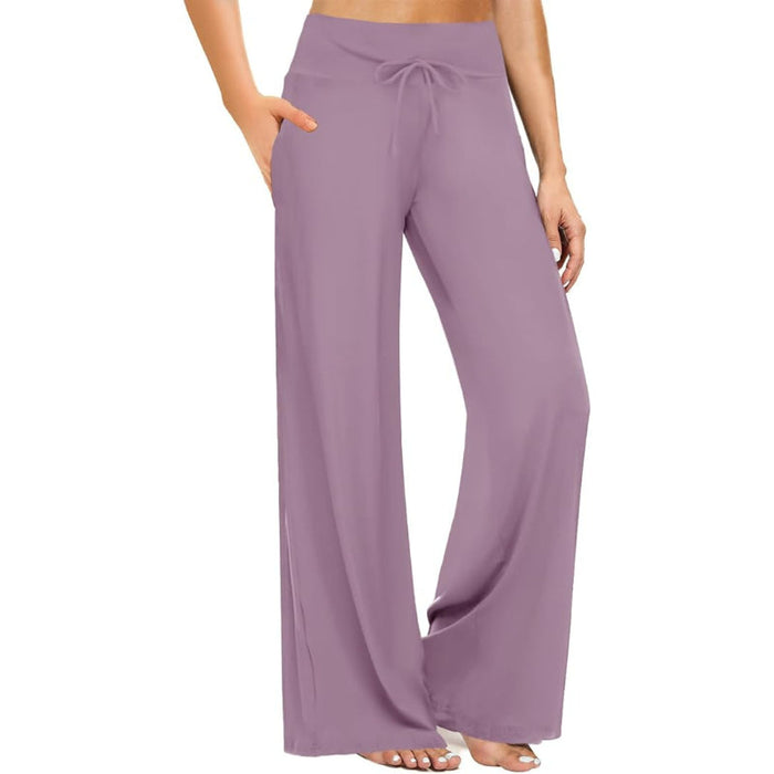 Casual Drawstring Pajama Pants With Pockets