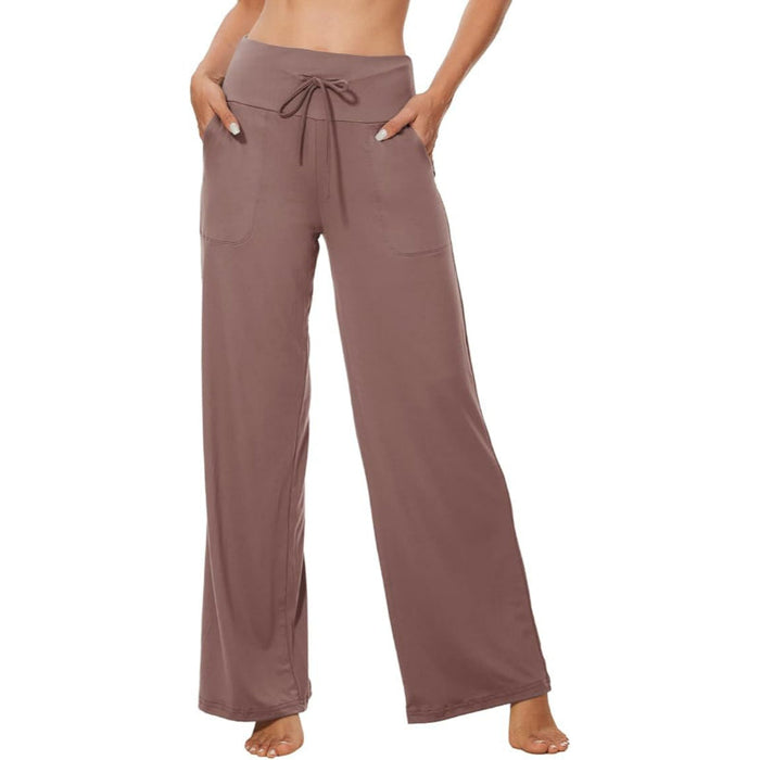 Casual Drawstring Pajama Pants With Pockets