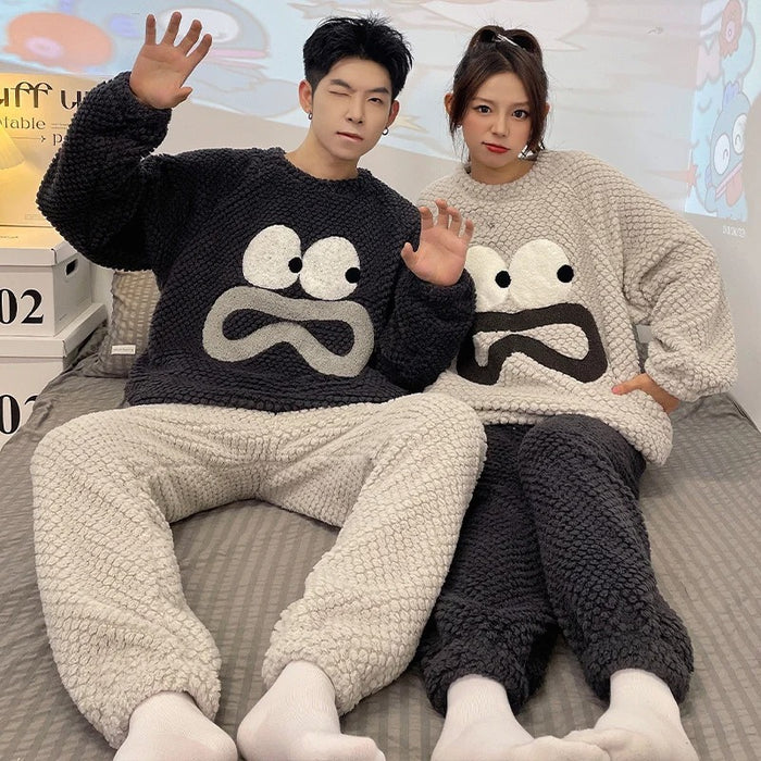 Couple Pajama Matching Fleece Set