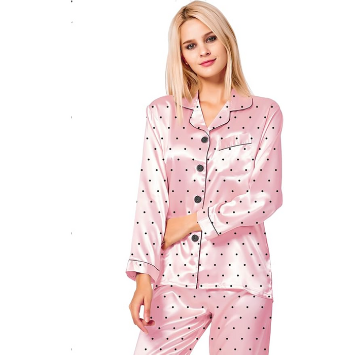 Polka Dot Patterned Sleepwear Set