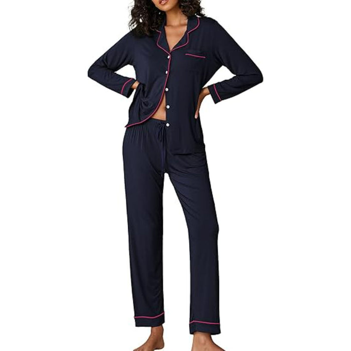 Long Sleeve Button Down Lounge Set