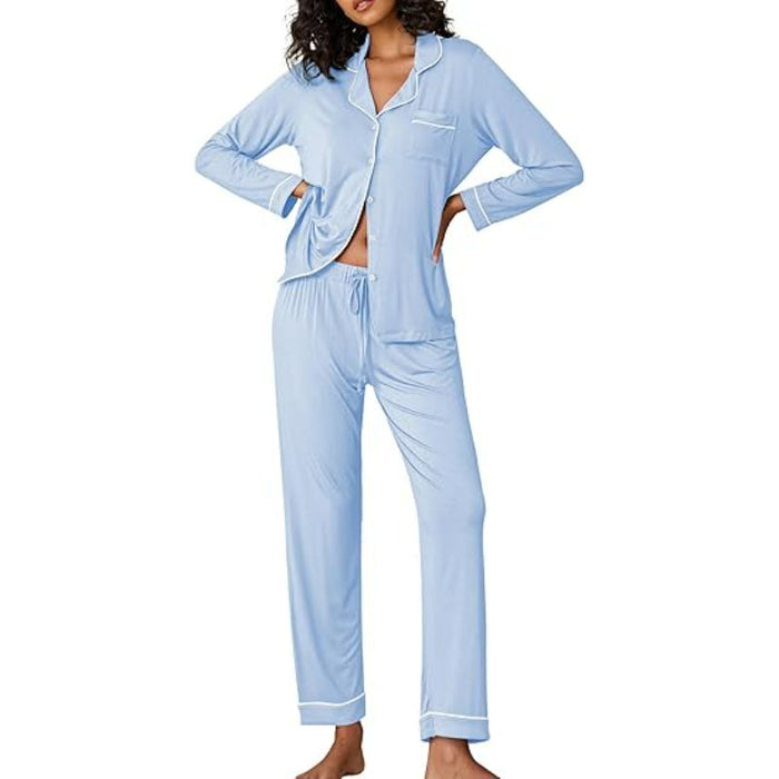 Long Sleeve Button Down Lounge Set