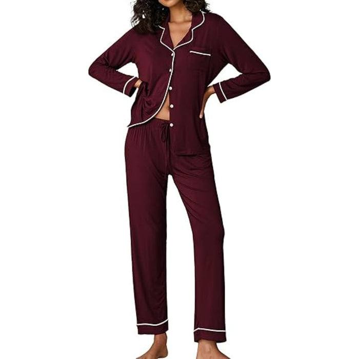 Long Sleeve Button Down Lounge Set