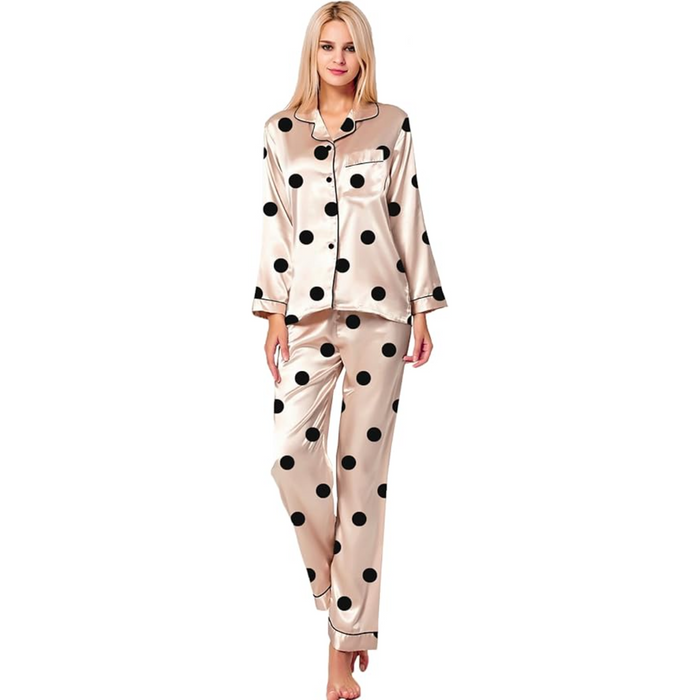 Polka Dot Patterned Sleepwear Set