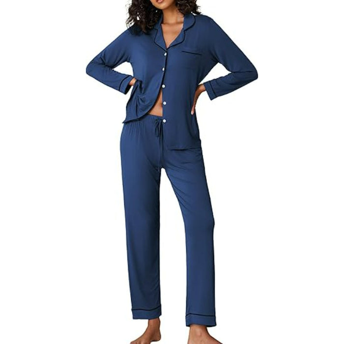 Long Sleeve Button Down Lounge Set