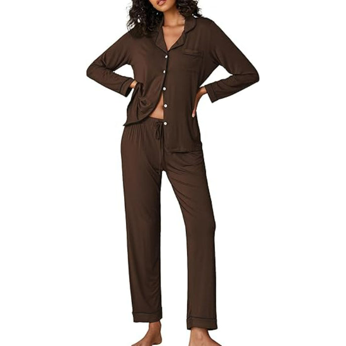 Long Sleeve Button Down Lounge Set