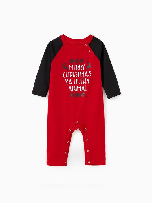 Christmas Theme Print Family Matching Pajama Set