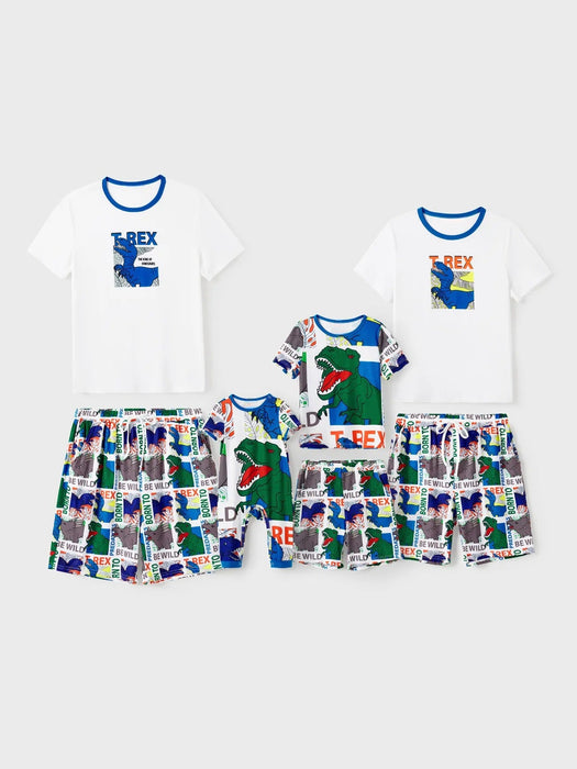 Dinosaur Printed Family Matching Short Set