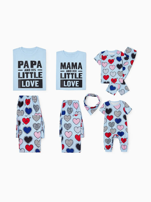 Family Matching Text Printed Pajama Set