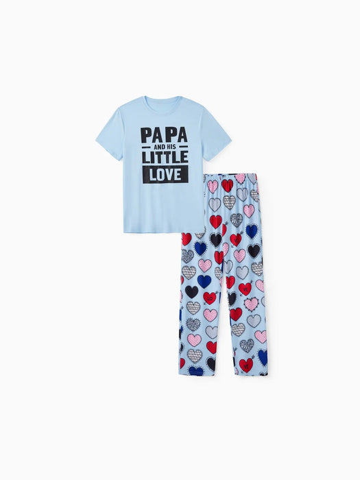 Family Matching Text Printed Pajama Set