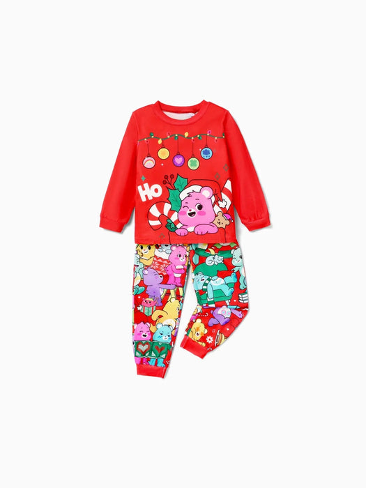 Festive Cartoon Graphic Family Matching Pajama Set