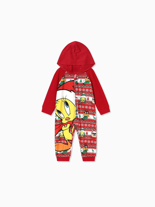 Looney Tunes Family Matching Christmas Pajama Set With Hood