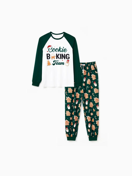 Matching Family Gingerbread House Pajama Set With Raglan Sleeves