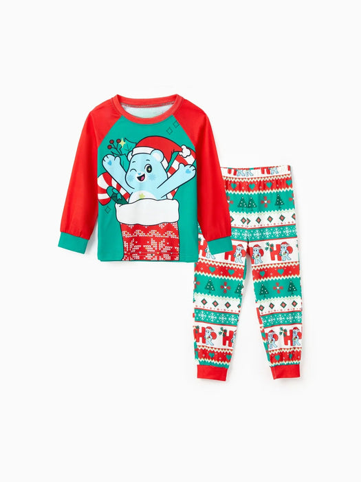 Holiday Family Matching Bear Printed Pajamas Set