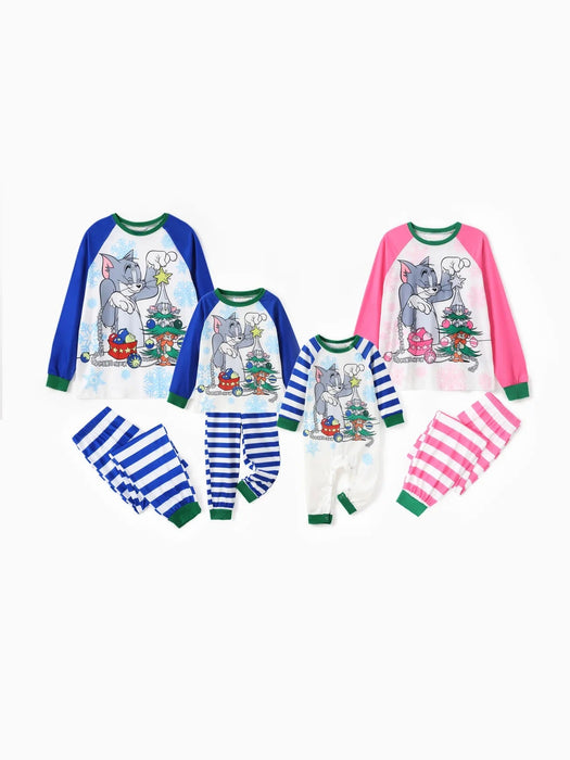 Tom And Jerry Printed Family Matching Pajama Set