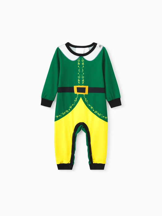 Elf Theme Christmas Cosplay Family Matching Pajama Set