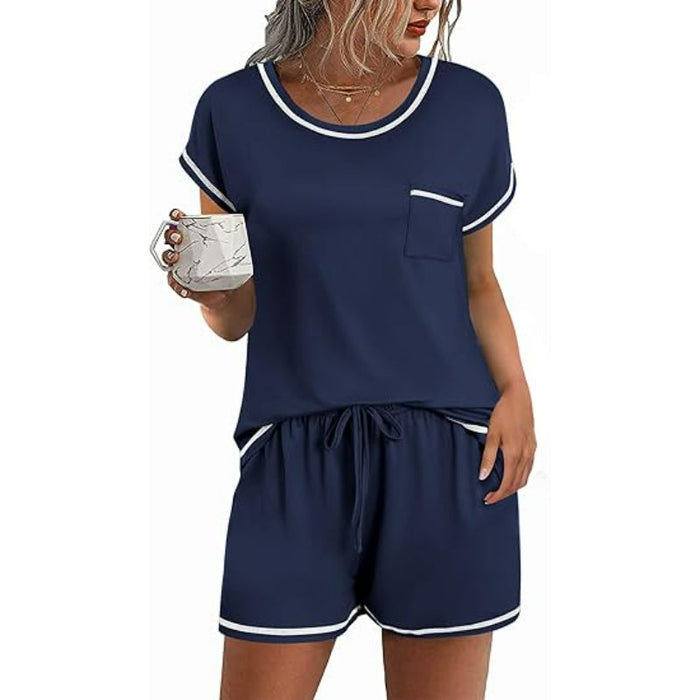 Two Piece Short Sleeve Lounge Set