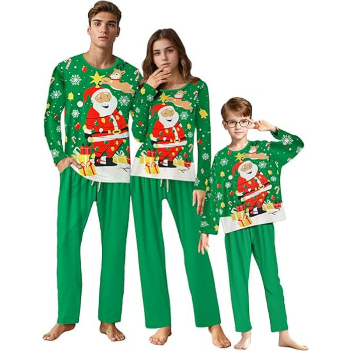 Family Matching Christmas Themed Pajamas Set