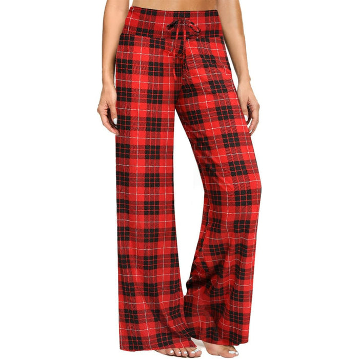 Drawstring Plaid Pajama Pants