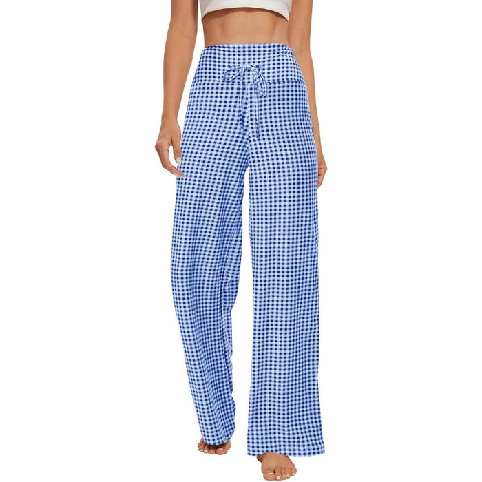 Drawstring Plaid Pajama Pants