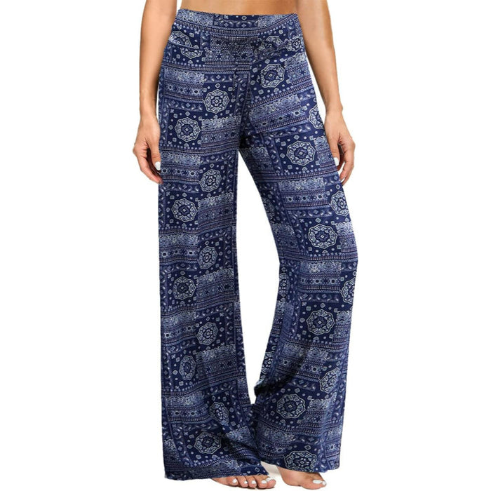 Drawstring Pajama Pants With Abstract Patterns