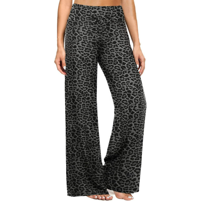 Drawstring Pajama Pants With Abstract Patterns