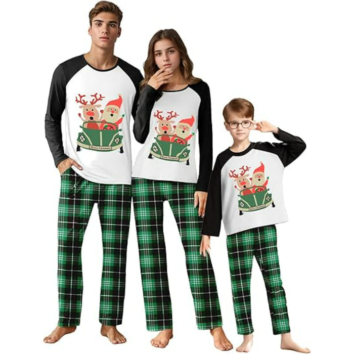 Family Matching Christmas Themed Pajamas Set