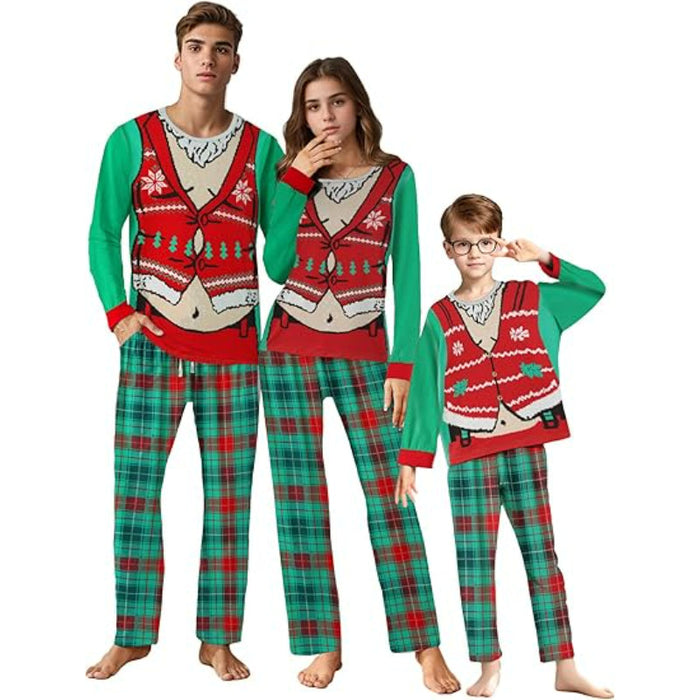 Family Matching Christmas Themed Pajamas Set