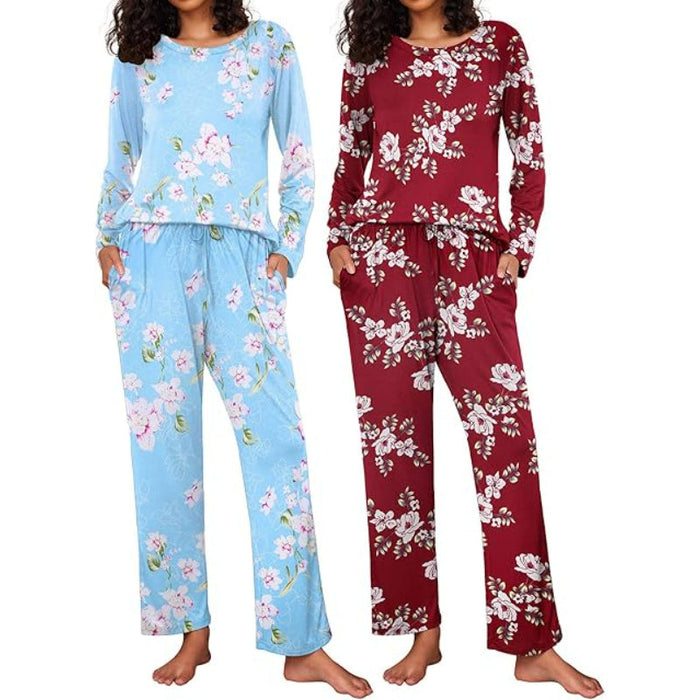 2 Pack Versatile Patterned Long Sleeve Sleepwear