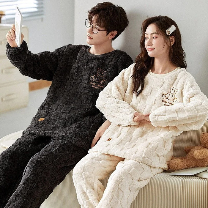 Couple Pajama Matching Fleece Set