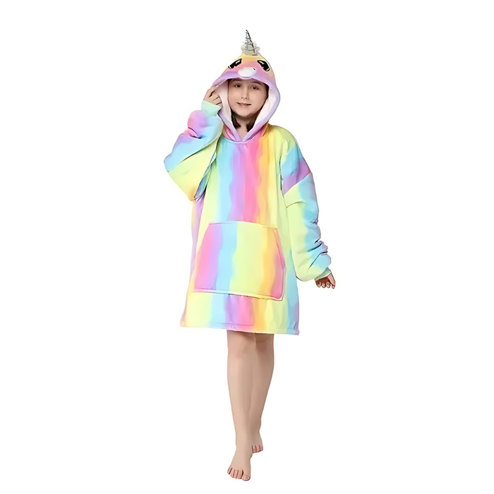 Unicorn Family Onesies Hoodie Blanket Set