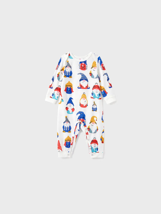 Allover Gnome Pattern Long Sleeves Family Matching Pajama Set