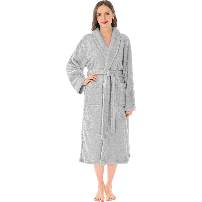 Soft Fluffy Plush Bathrobe