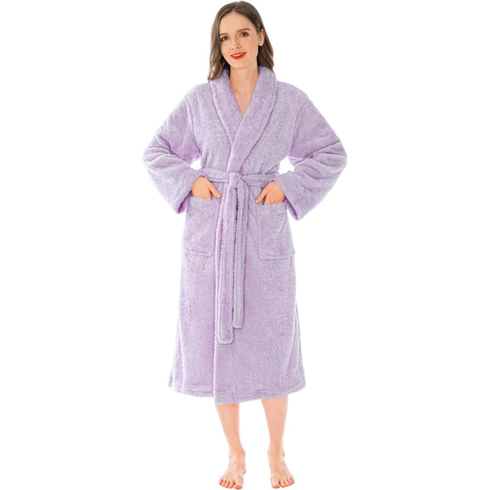 Soft Fluffy Plush Bathrobe