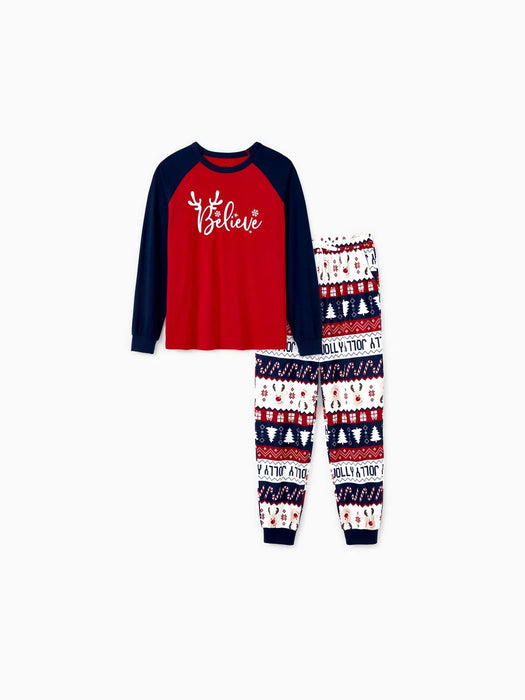 Believe Printed Family Matching Pajama Set